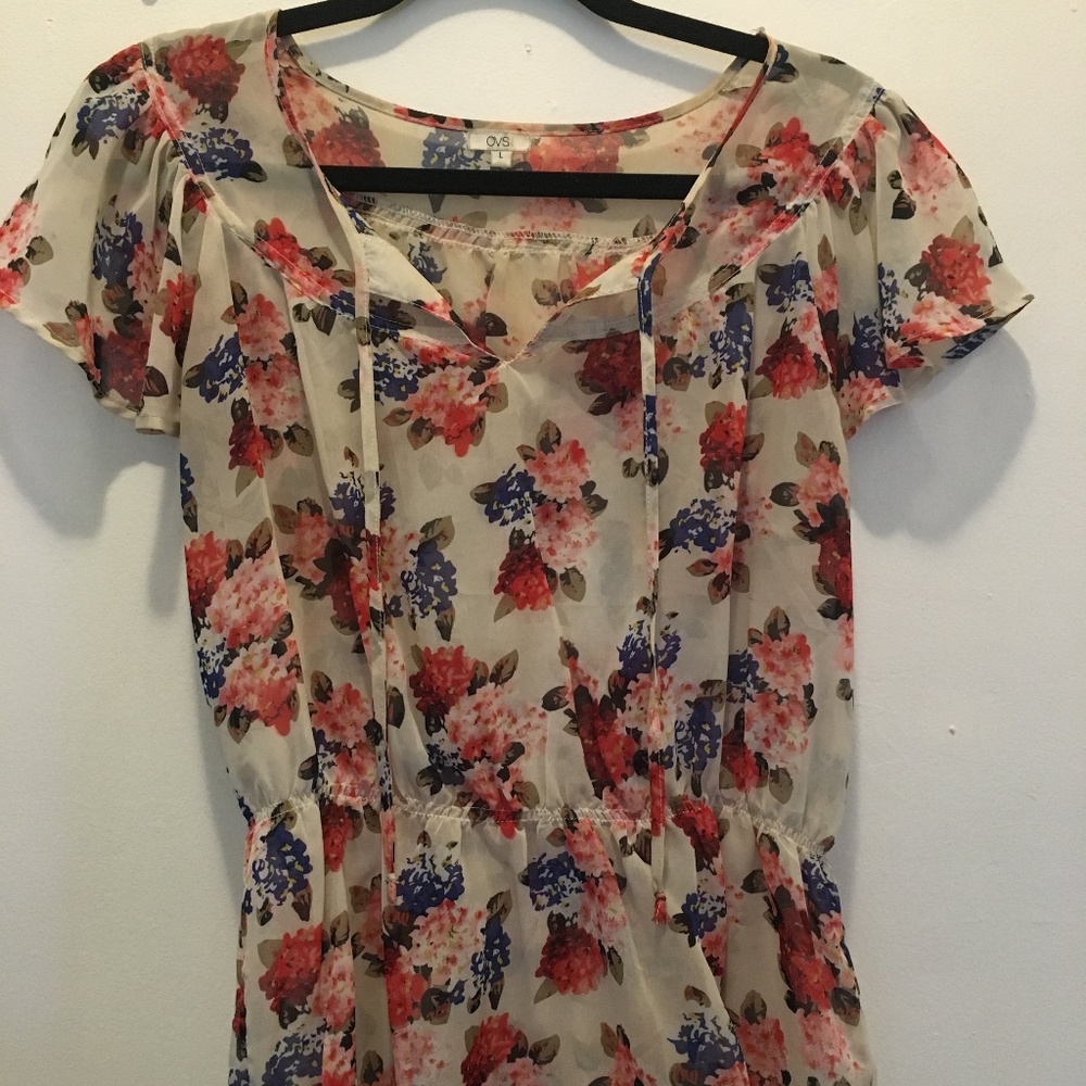 OVS Womens Flowered Flowy top size L